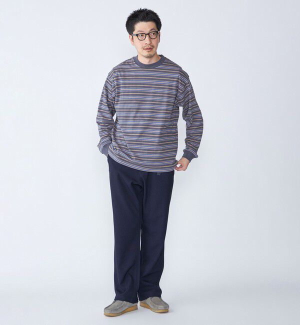 SHIPS「【SHIPS別注】AIRTOWNE: マルチ ボーダー ロングスリーブ Tシャツ」|Tシャツ・カットソー|