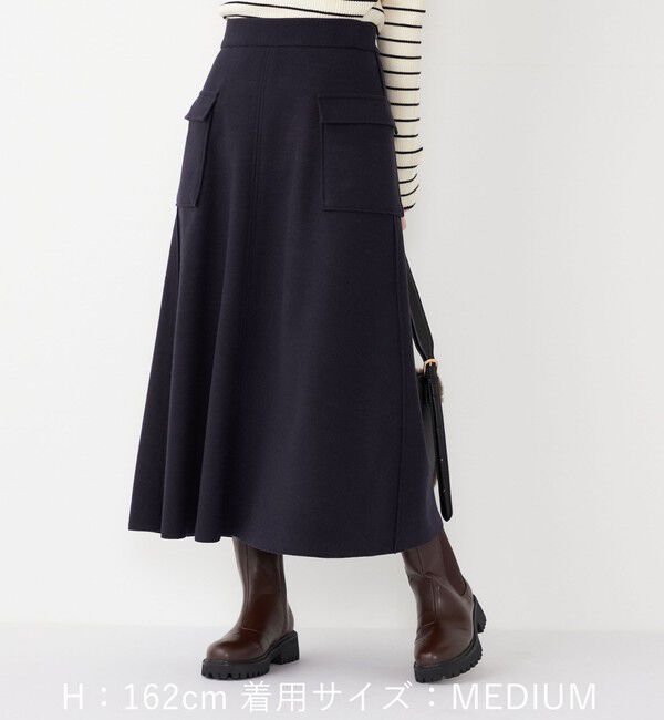 SHIPS Colors 「SHIPS Colors:〈手洗い可能〉ジャージーメルトン ポケット フレアスカート2◇」|フレア|