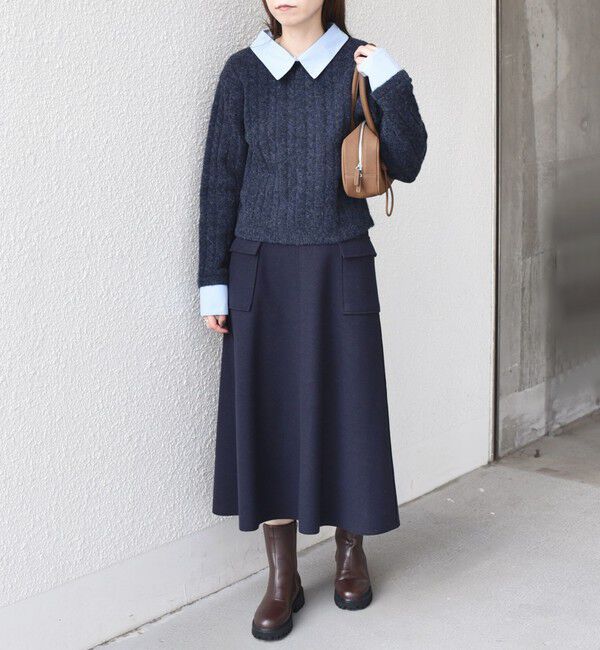 SHIPS Colors 「SHIPS Colors:〈手洗い可能〉ジャージーメルトン ポケット フレアスカート2◇」|フレア|