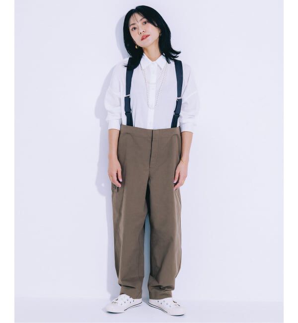 OUTDOOR PRODUCTS Usual Things「Cozue Ninomiya EX suspender pants」|スラックス|カーキ