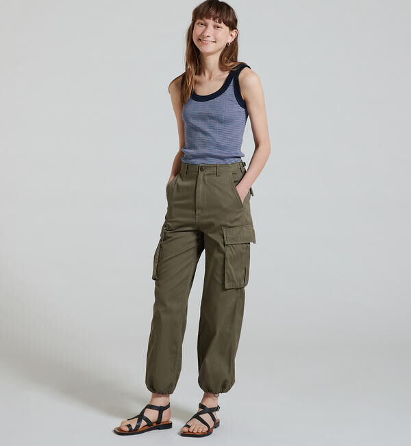 MACPHEE「コットントリコチン ファティーグパンツ」|カーゴ|