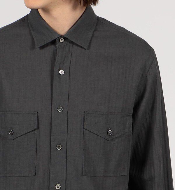 TOMORROWLAND MENS「コットンウールボイル ダブルポケットシャツ」|シャツ・ブラウス|