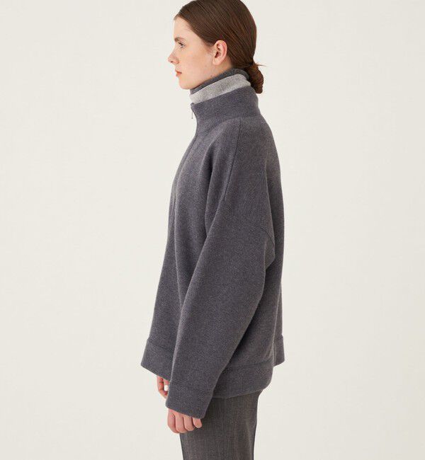 GALERIE VIE「バックパイル ハーフジッププルオーバー」|ニット・セーター|