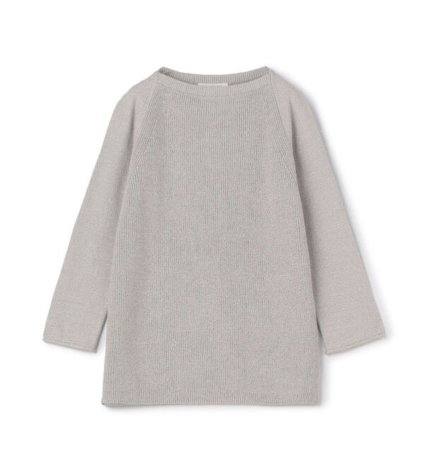 GALERIE VIE「コットンハーフ ボートネックプルオーバー」|ニット・セーター|14 グレー系
