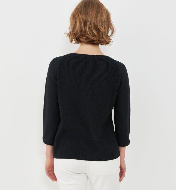 GALERIE VIE「コットンハーフ ボートネックプルオーバー」|ニット・セーター|