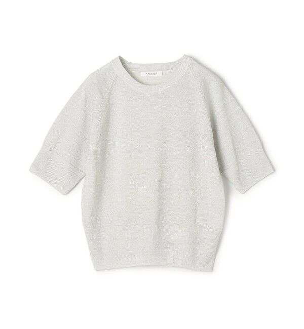 MACPHEE「プレーンリネン ラグランスリーブプルオーバー」|ニット・セーター|81 シルバー