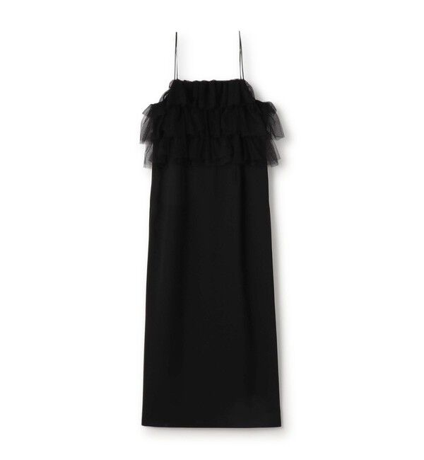 Ballsey「シフォンチュール キャミソールワンピース」|ワンピース|19 ブラック