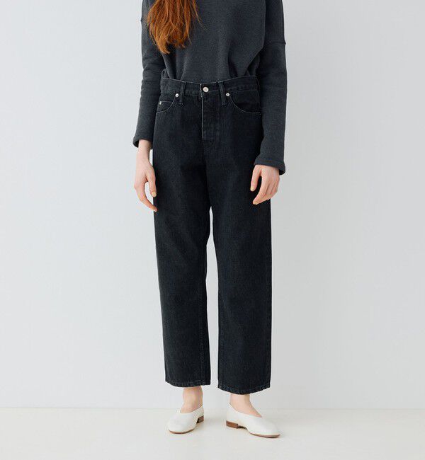 GALERIE VIE「ブラックデニム ストレートパンツ」|デニム|