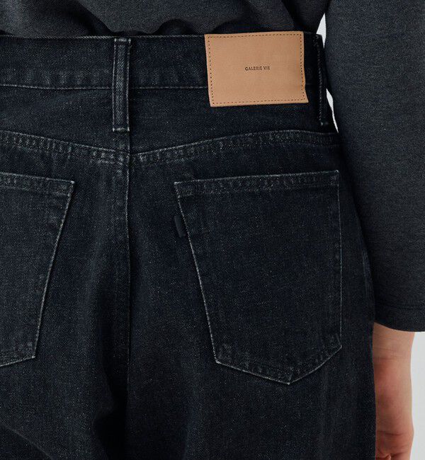 GALERIE VIE「ブラックデニム ストレートパンツ」|デニム|