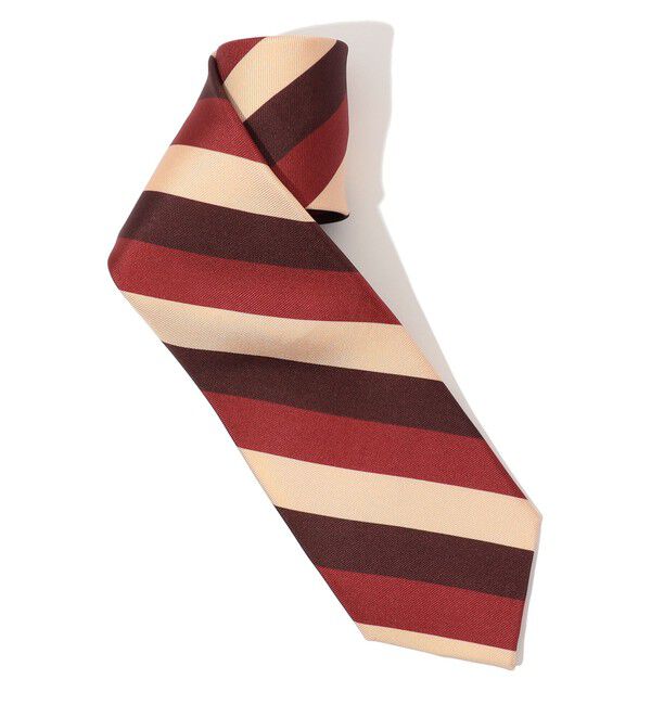 TOMORROWLAND GOODS「ERRICO FORMICOLA シルクプリント レジメンタルストライプ ネクタイ」|ネクタイ・蝶ネクタイ|46 レッド系