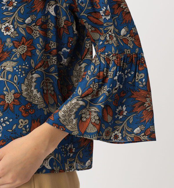 SOULEIADO「レーヨンプリント フリルブラウス」|シャツ・ブラウス|