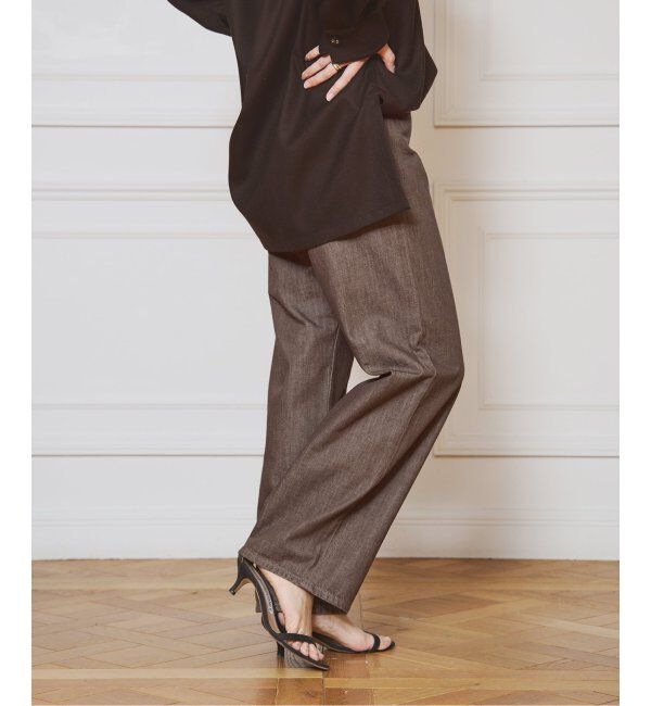 IENA LA BOUCLE「IENA LA BOUCLE ストレートカラーデニムパンツ」|デニム|