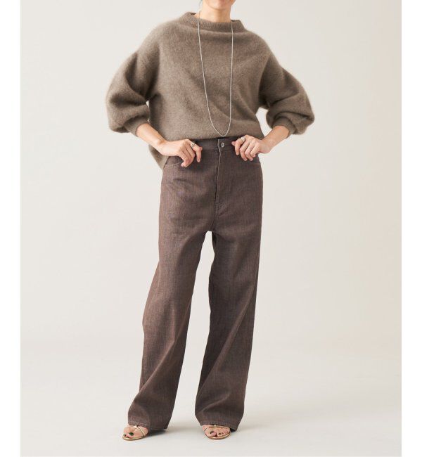 IENA LA BOUCLE「IENA LA BOUCLE ストレートカラーデニムパンツ」|デニム|