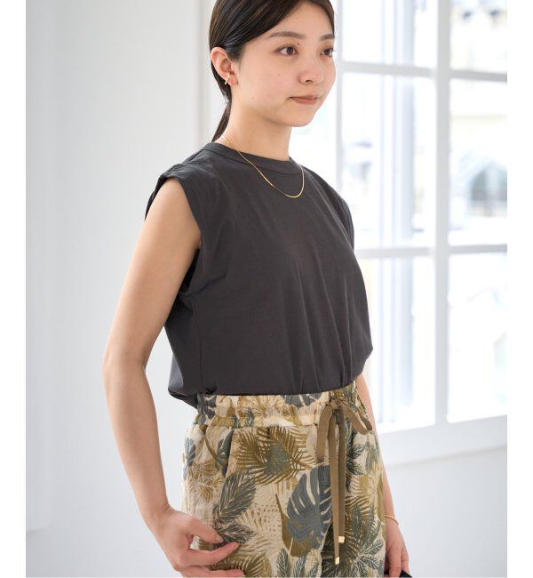 IENA「ATON/エイトン FRESCA SINGLE JERSEY ノースリーブ」|Tシャツ・カットソー|