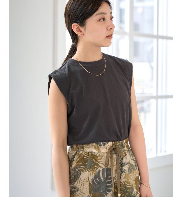 IENA「ATON/エイトン FRESCA SINGLE JERSEY ノースリーブ」|Tシャツ・カットソー|