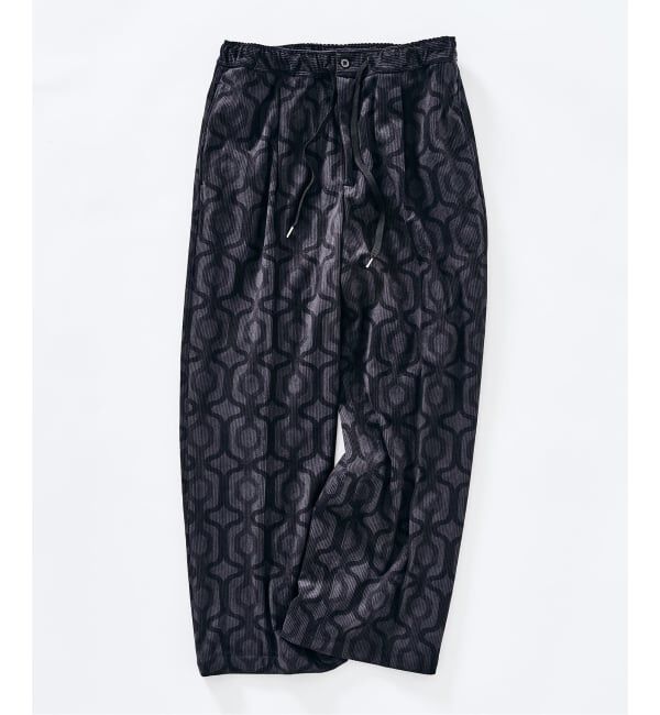 417 EDIFICE「PRINT CORDUROY EASY パンツ」|スラックス|