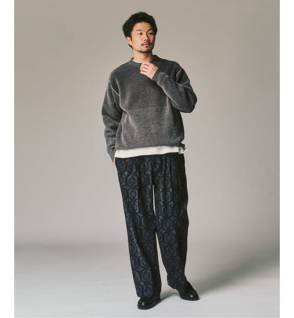 417 EDIFICE「PRINT CORDUROY EASY パンツ」|スラックス|