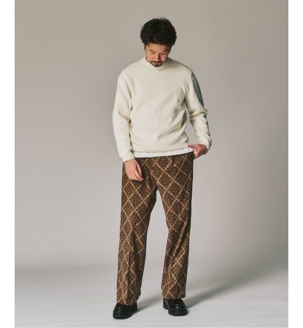 417 EDIFICE「PRINT CORDUROY EASY パンツ」|スラックス|