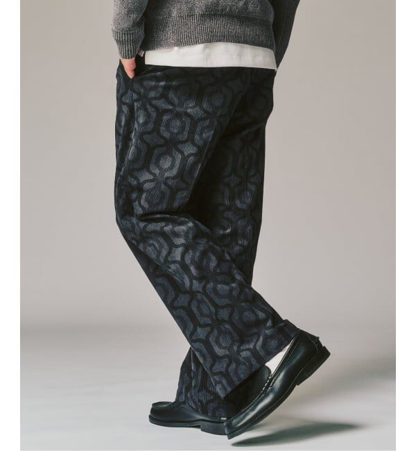 417 EDIFICE「PRINT CORDUROY EASY パンツ」|スラックス|