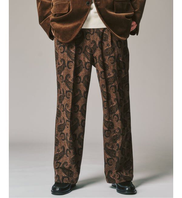 417 EDIFICE「PRINT CORDUROY EASY パンツ」|スラックス|