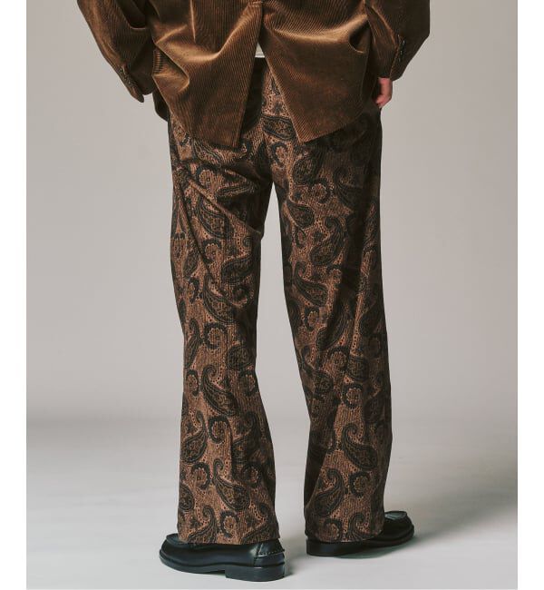 417 EDIFICE「PRINT CORDUROY EASY パンツ」|スラックス|