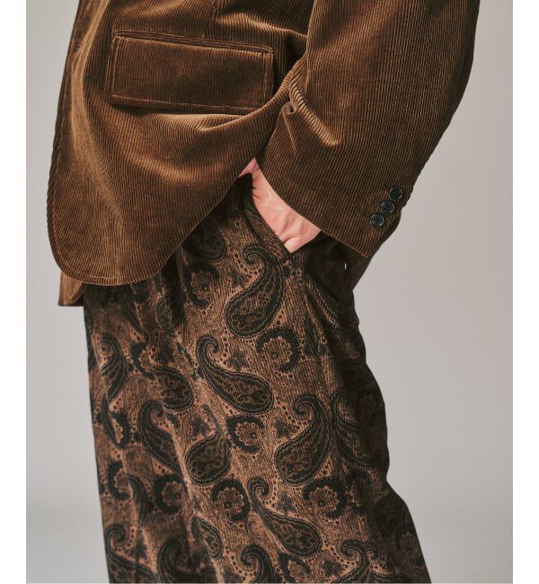 417 EDIFICE「PRINT CORDUROY EASY パンツ」|スラックス|