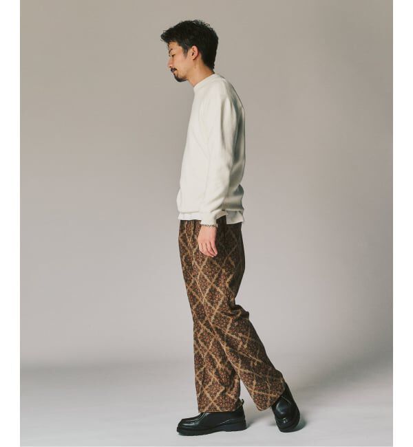 417 EDIFICE「PRINT CORDUROY EASY パンツ」|スラックス|