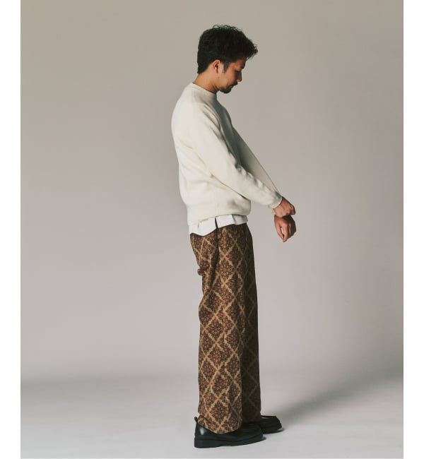 417 EDIFICE「PRINT CORDUROY EASY パンツ」|スラックス|