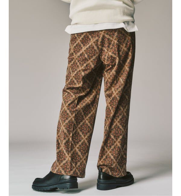 417 EDIFICE「PRINT CORDUROY EASY パンツ」|スラックス|