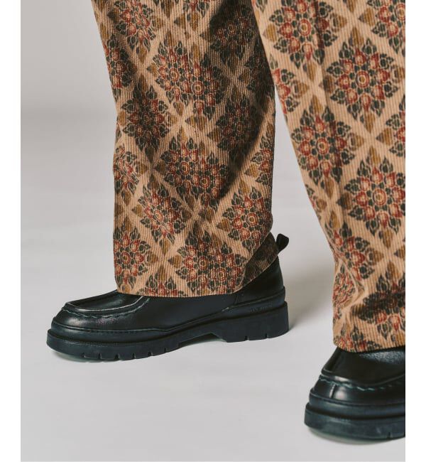417 EDIFICE「PRINT CORDUROY EASY パンツ」|スラックス|