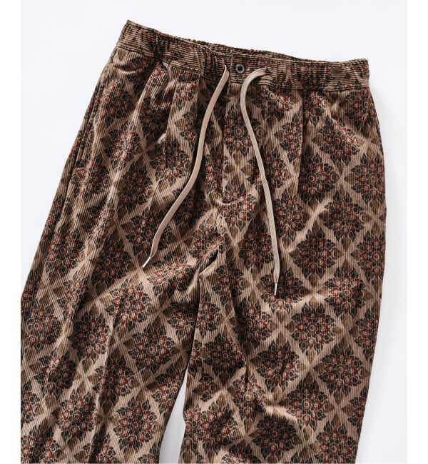 417 EDIFICE「PRINT CORDUROY EASY パンツ」|スラックス|