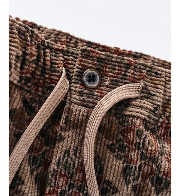 417 EDIFICE「PRINT CORDUROY EASY パンツ」|スラックス|