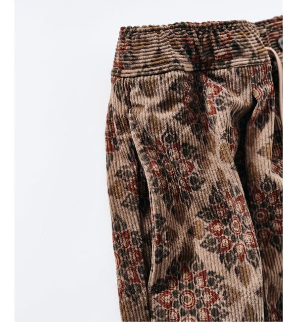 417 EDIFICE「PRINT CORDUROY EASY パンツ」|スラックス|