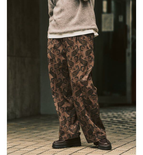 417 EDIFICE「PRINT CORDUROY EASY パンツ」|スラックス|