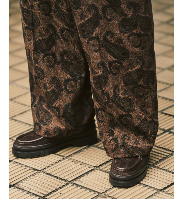 417 EDIFICE「PRINT CORDUROY EASY パンツ」|スラックス|