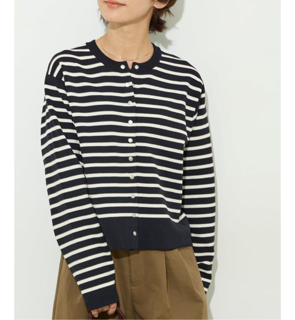 JOURNAL STANDARD relume「ウォッシャブルダブルフェイスクルーネックカーディガン」|カーディガン|ネイビー