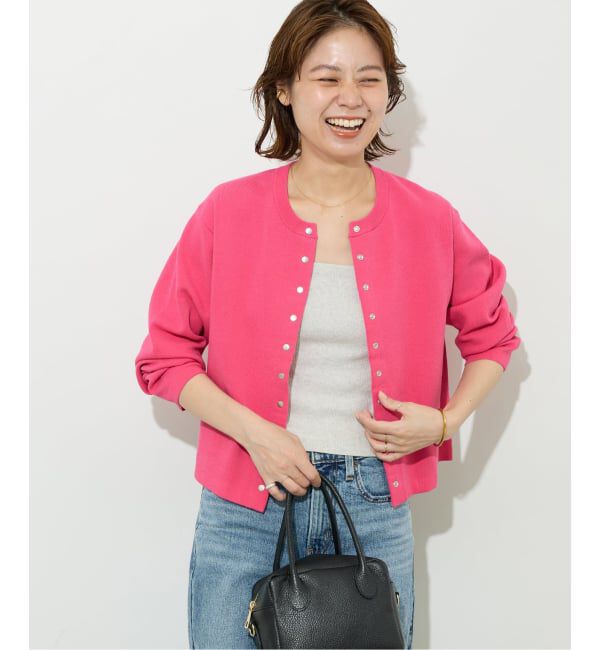 JOURNAL STANDARD relume「ウォッシャブルダブルフェイスクルーネックカーディガン」|カーディガン|ピンク A