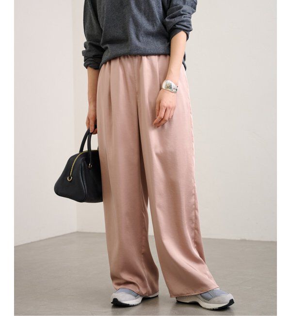 FRAMeWORK「≪追加≫サテンストレッチイージーパンツ2」|その他|ピンク