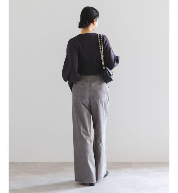 NOBLE「ソフトコーデュロイナローワイドパンツ」|スラックス|