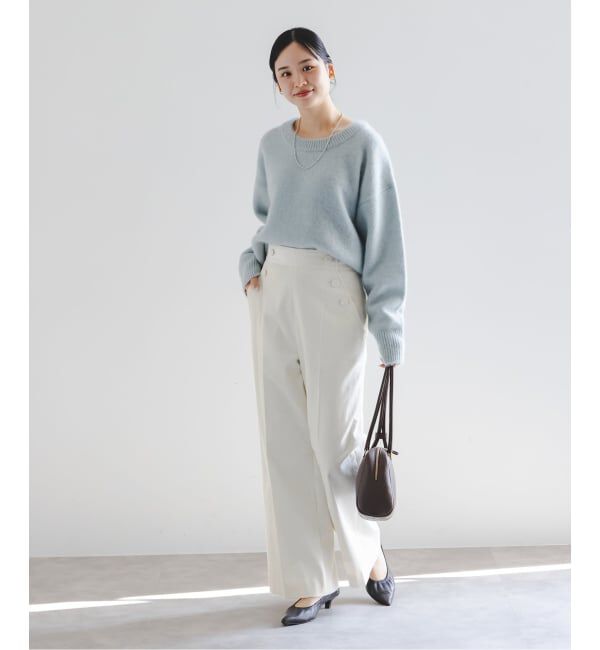 NOBLE「ソフトコーデュロイナローワイドパンツ」|スラックス|