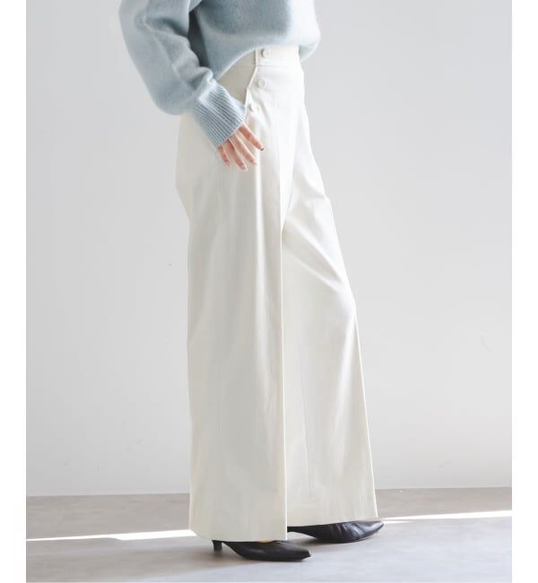 NOBLE「ソフトコーデュロイナローワイドパンツ」|スラックス|