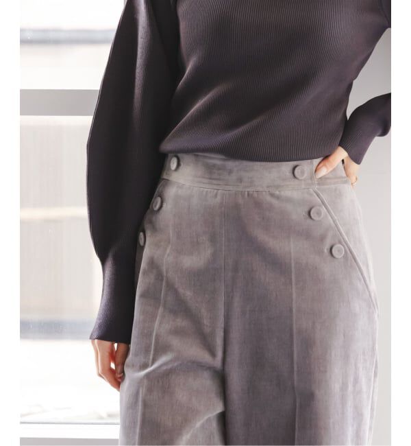 NOBLE「ソフトコーデュロイナローワイドパンツ」|スラックス|