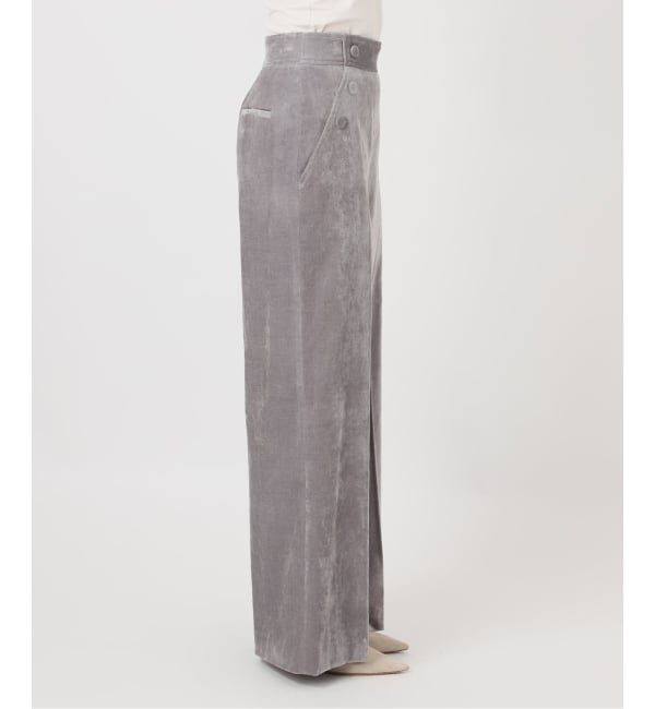 NOBLE「ソフトコーデュロイナローワイドパンツ」|スラックス|