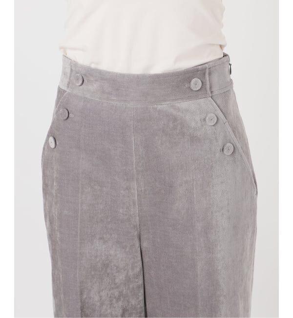 NOBLE「ソフトコーデュロイナローワイドパンツ」|スラックス|