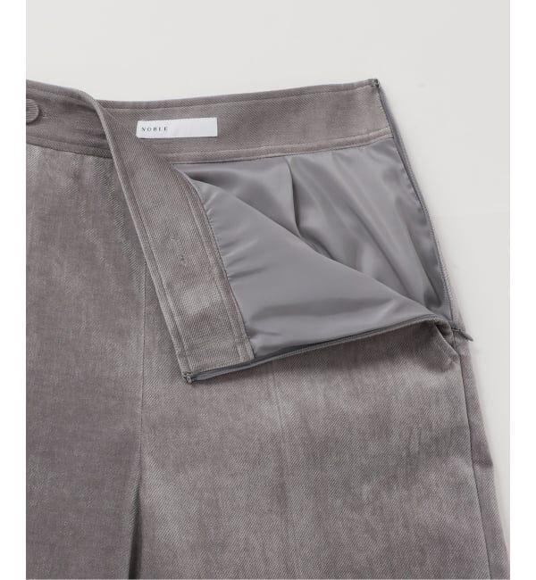NOBLE「ソフトコーデュロイナローワイドパンツ」|スラックス|
