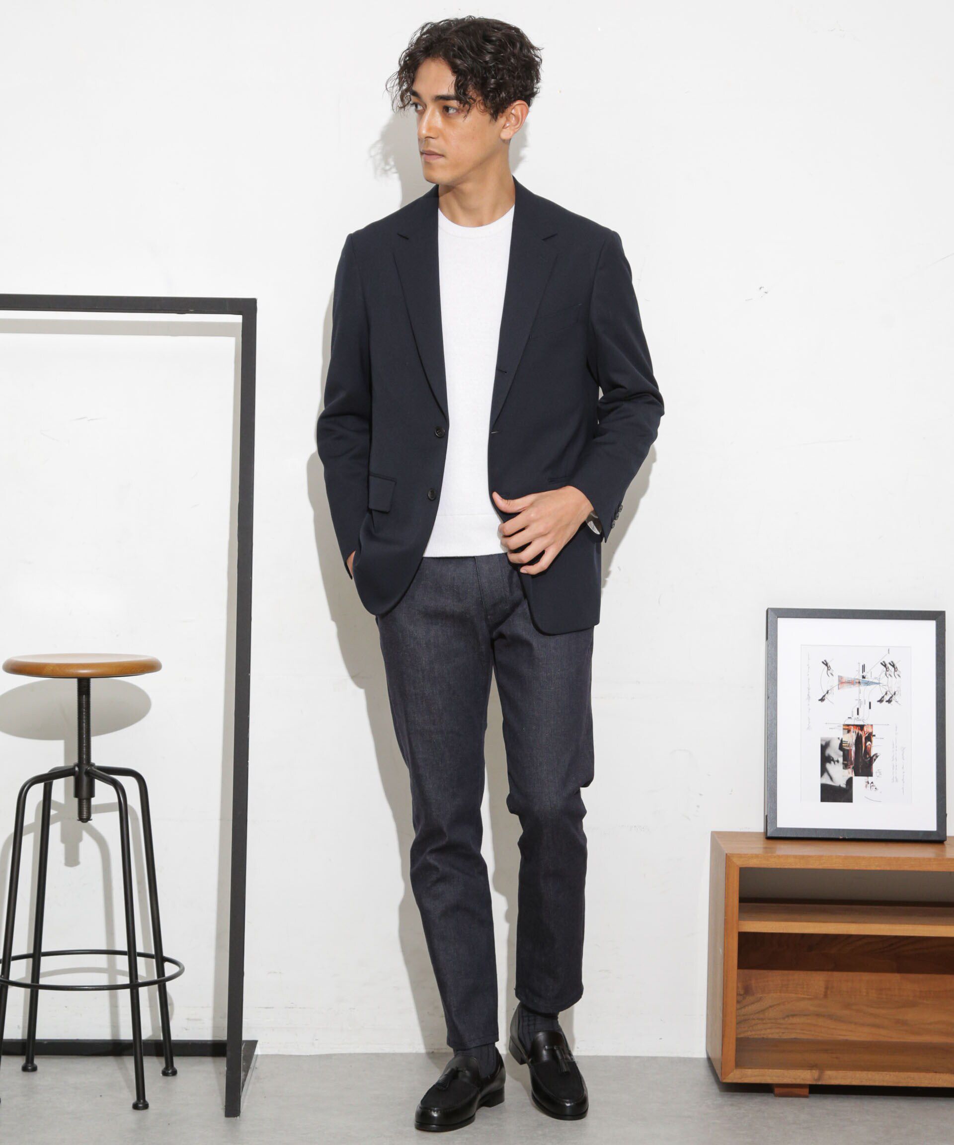 nano･universe「LB.03/｢ESSENTIAL LINE｣ノンフェイドスキニースラックス」|デニム|