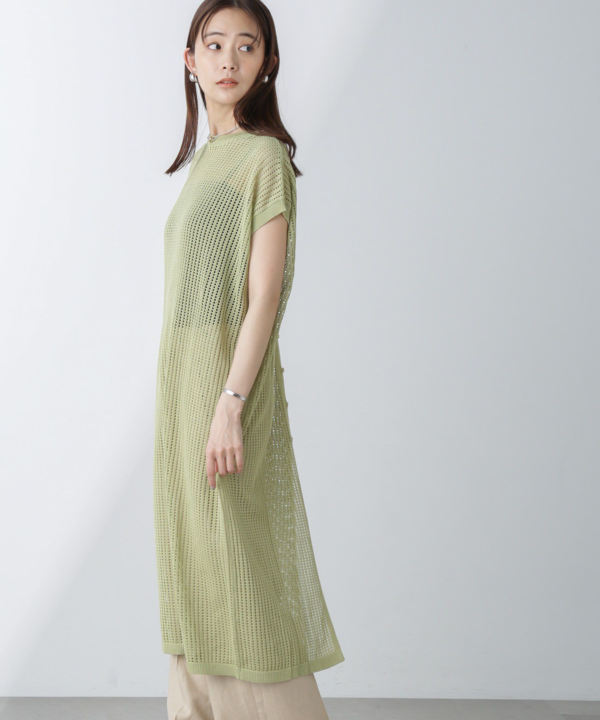 nano･universe「前後2wayメッシュワンピース」|ワンピース|