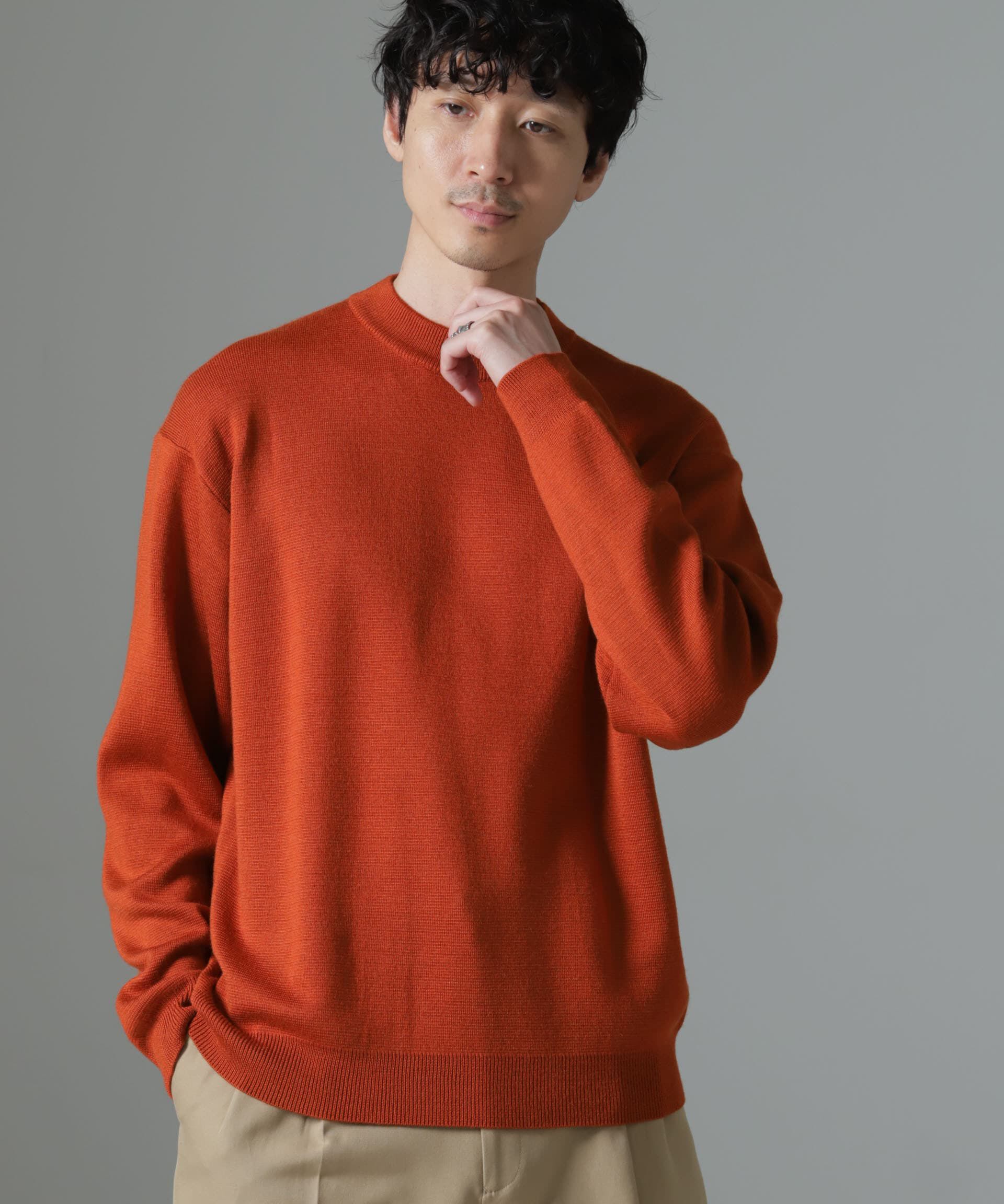 nano･universe「タスマニアミックス ミラノリブリラックスモックネックニット」|ニット・セーター|テラコッタ6