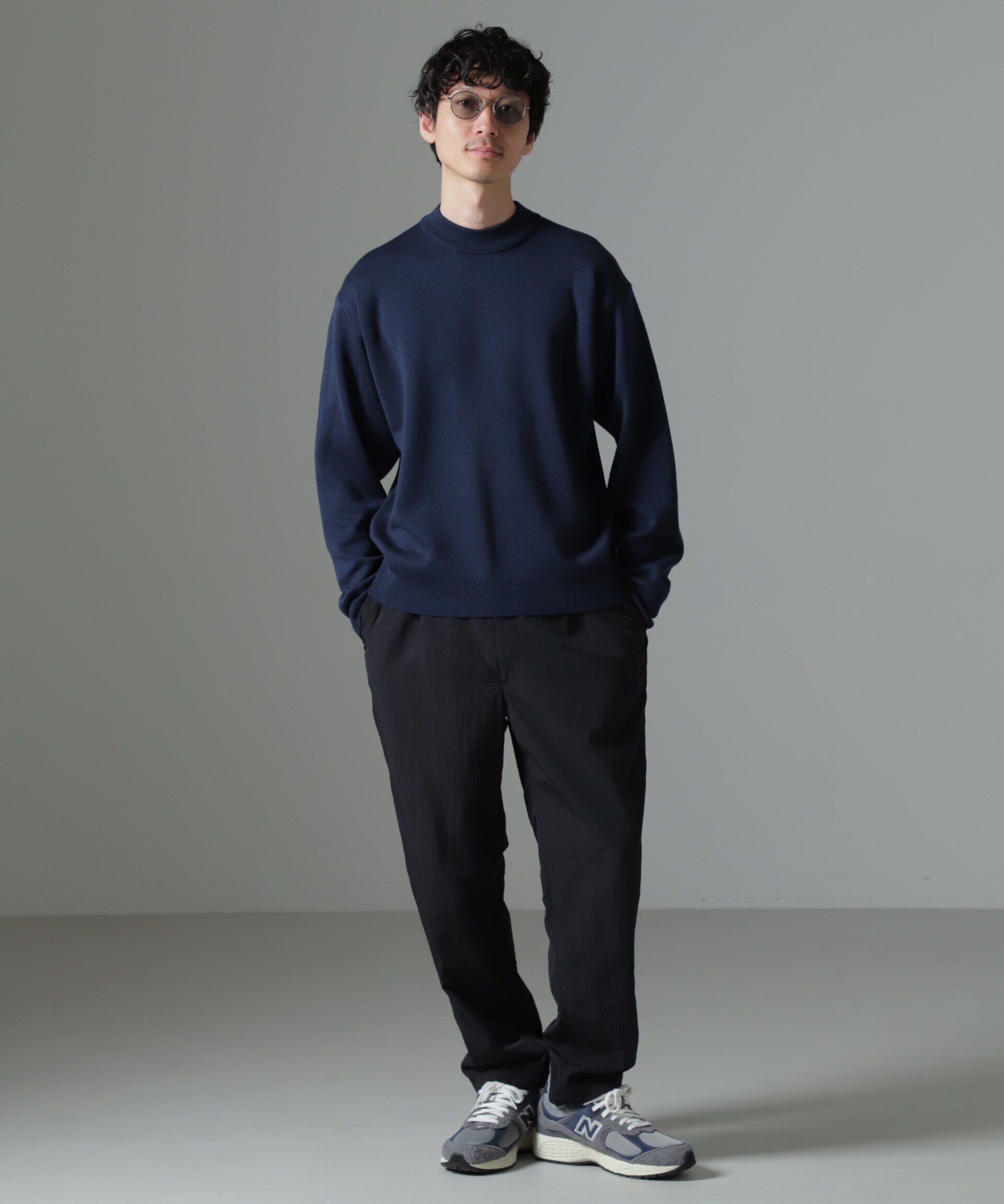 nano･universe「タスマニアミックス ミラノリブリラックスモックネックニット」|ニット・セーター|