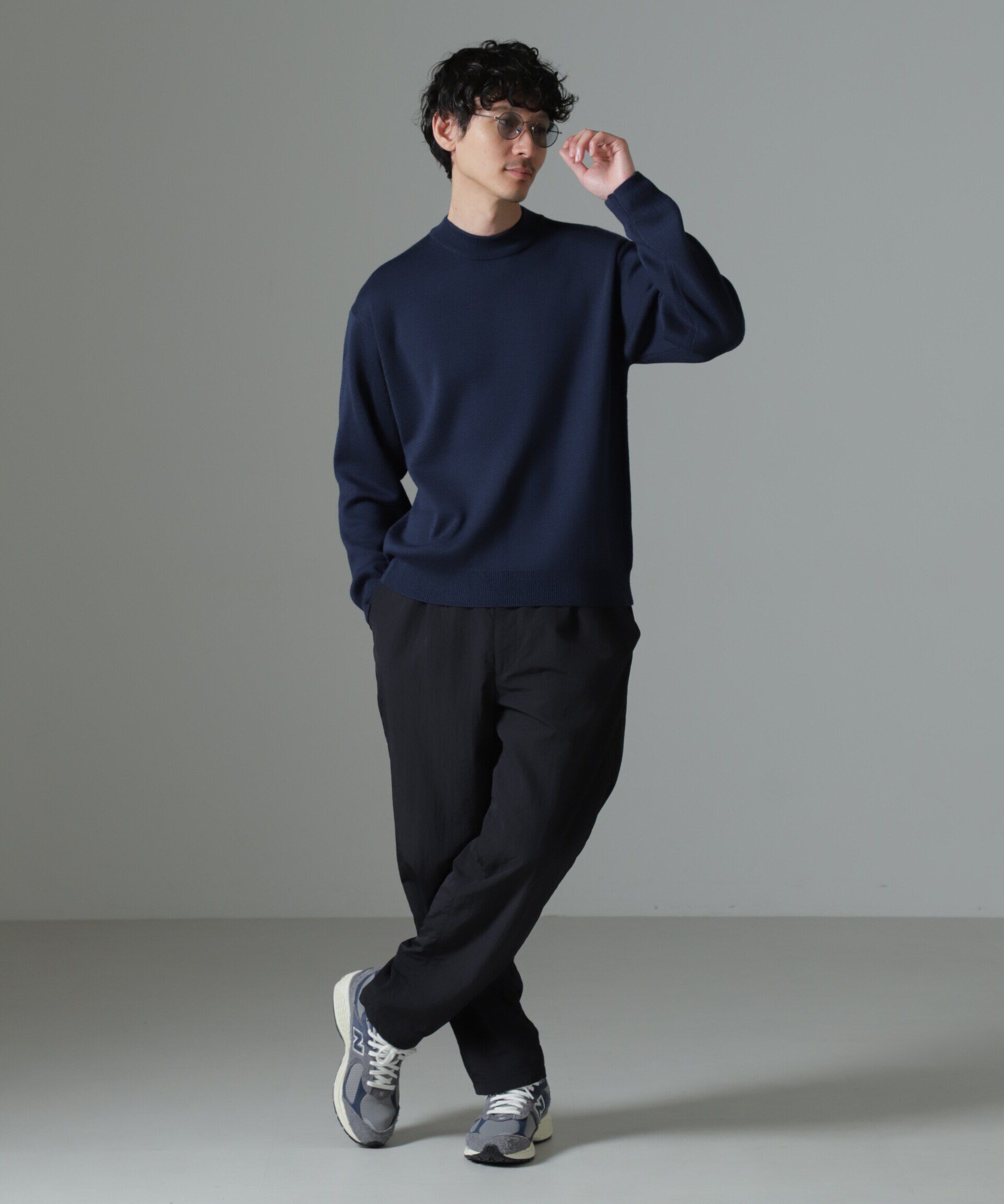 nano･universe「タスマニアミックス ミラノリブリラックスモックネックニット」|ニット・セーター|